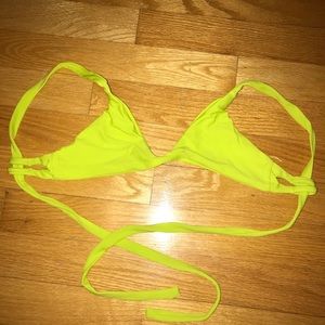Neon green bikini top